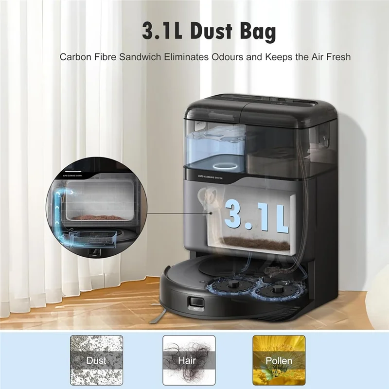 

【Buyers】Accessory Kit Main Side Brush, Hepa Filter, Mop Cloth& Dust Bags For Eufy Omni C20 Robot Vacuum Cleaner