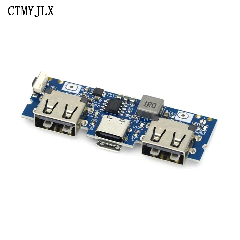 10pcs Micro/Type-C USB 5V 2.4A Dual USB 18650 Boost Battery Charger Board Mobile Power Bank Accessories For Phone DIY Electronic