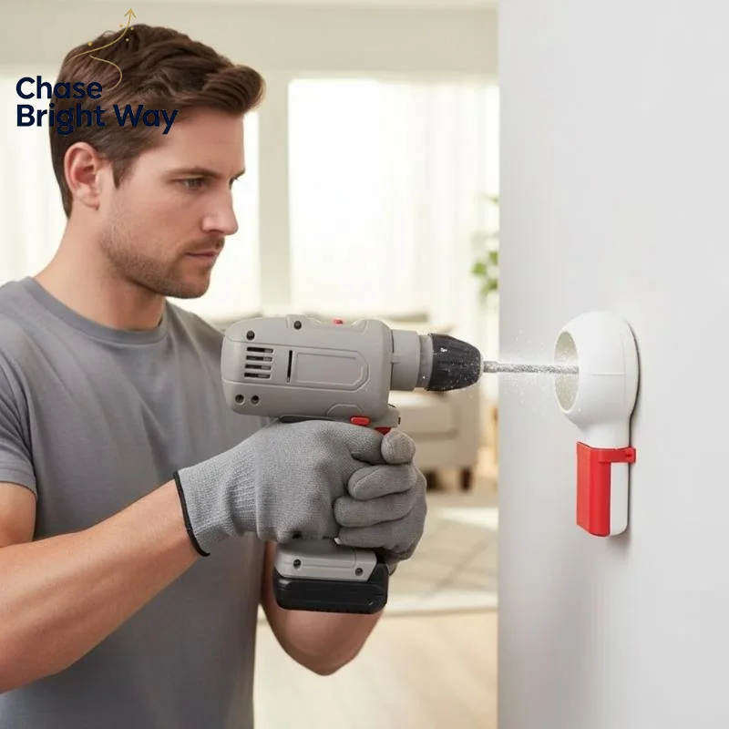 Rotary Nozzle Drill Dust Collector Box High Filtration Rate Keeps Air Clean Ideal for Office and Home Drill Work
