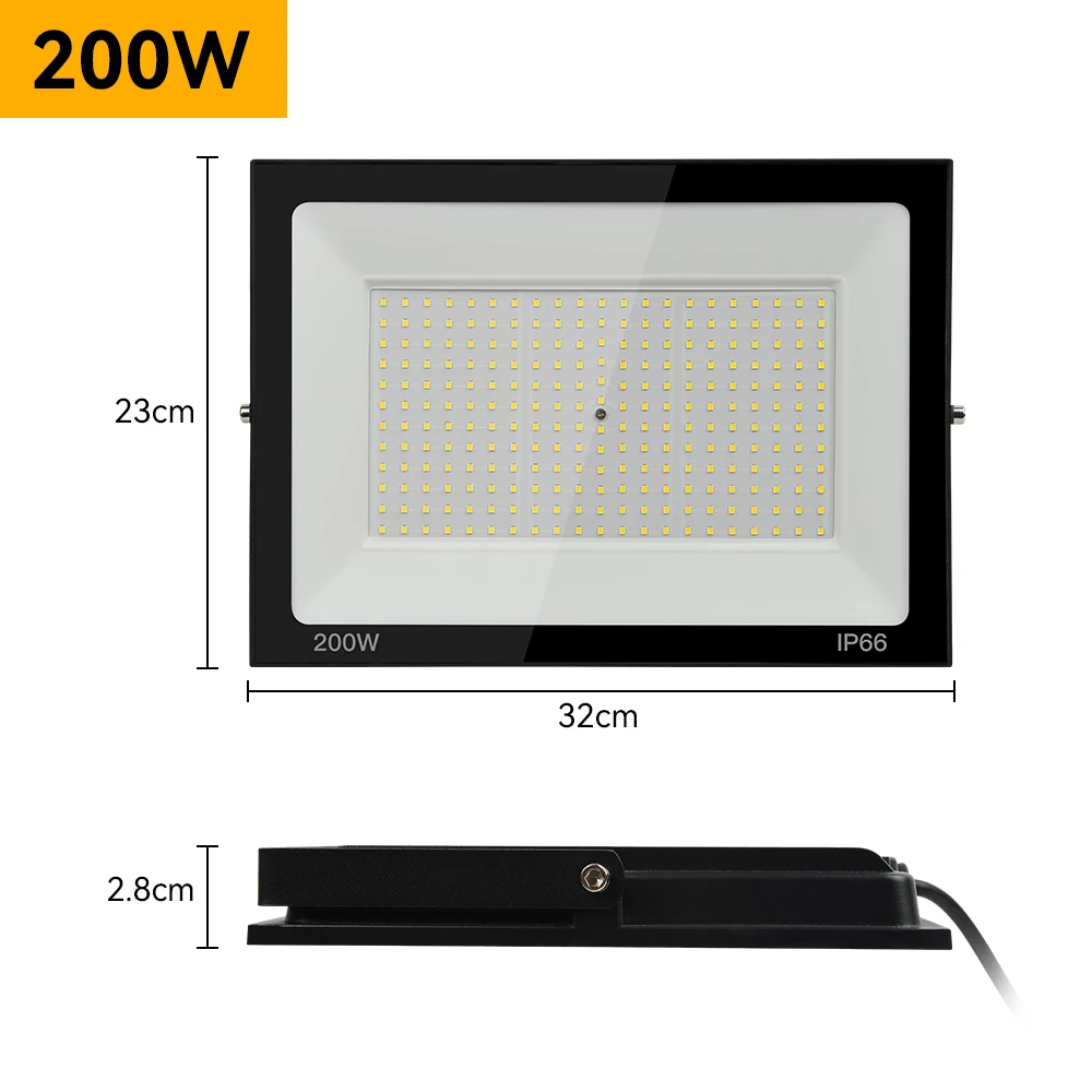 LED-Flutlicht 100W 150W 200W Wasserdichtes Flutlicht Außenbeleuchtung Gartenleuchte Platzbeleuchtung Garagenbeleuchtung Straßenbeleuchtung – Detail 3