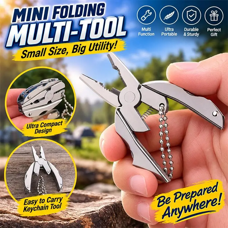 Multifunction Folding Pliers Camping Screwdriver Portable Kit Mini Turtle Back Keychain Tool Multi-Tool Pliers Outdoor Product