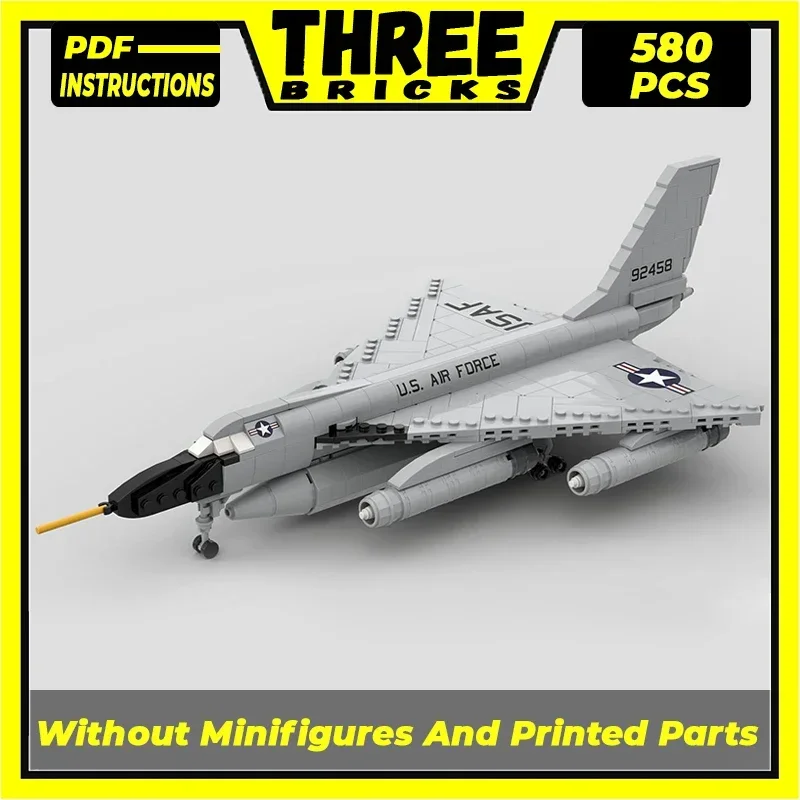 Military Fighter Model Moc Building Bricks 1: 72 Aircraft B-58 Technology Modular Blocks Gifts Christmas Toys DIY Sets Assembly