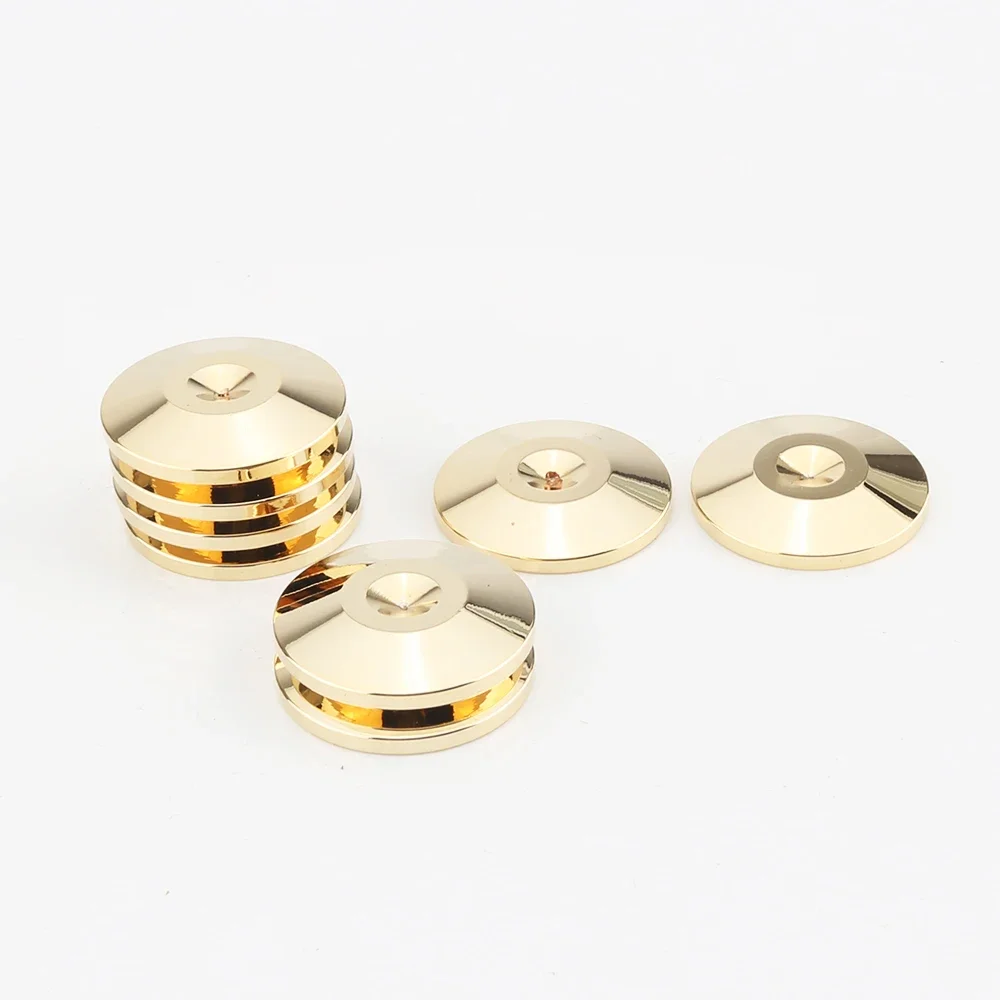 4x قاعدة حامل ذهبية لمكبر صوت CD Amp