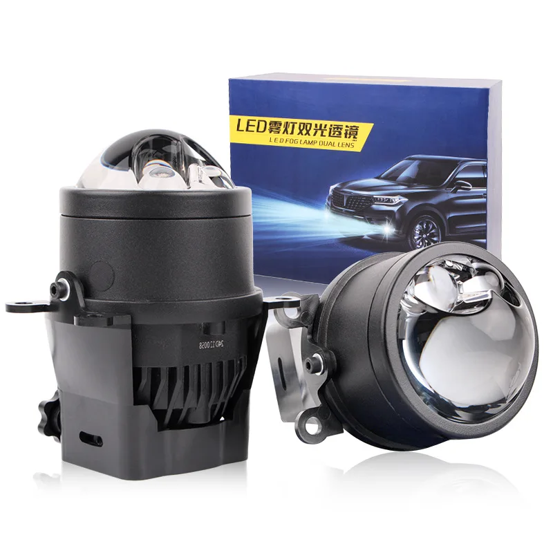 3 Inch 90W Laser Fog Light Lens Dual Beam Projector LED Lights Car Fog Lamp Upgrade High Low Beam Direct Light Car Accessories