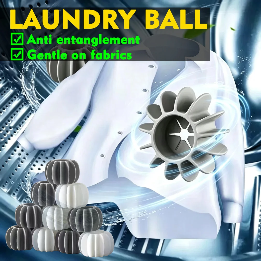 Anti-Tangle Laundry Balls Stain Removal Cleaning Soft BPA Free Reusable Reduce Wrinkles Protect Clothes For All Washers Dryers