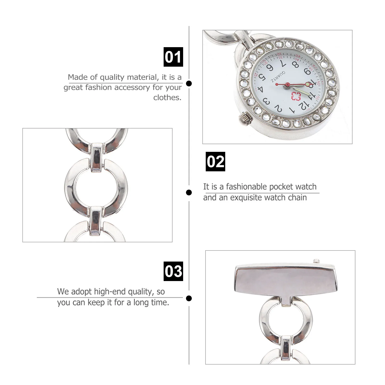 

Nurse Watch Women Men Quartz Pocket Watches Plastic Alloy Student Nurse Practitioner Fob Clocks Gifts Hospital Medical Occasions