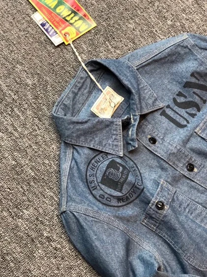 

American Retro Motorcycle Denim irt Jaet Marilyn Monroe Print Workwear Long Sve Thin Coat Loose Fit Urban Faion