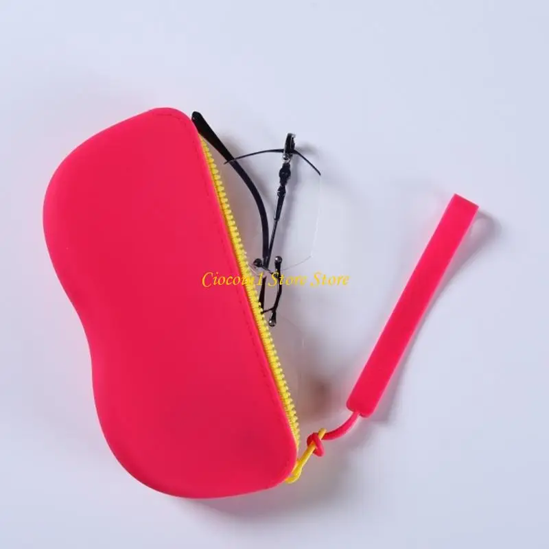 A3PC Sunglasses Storage Box Silicone Glasses Bag Dustproof Coin Purse Portable Glasses Case For Students Men Women