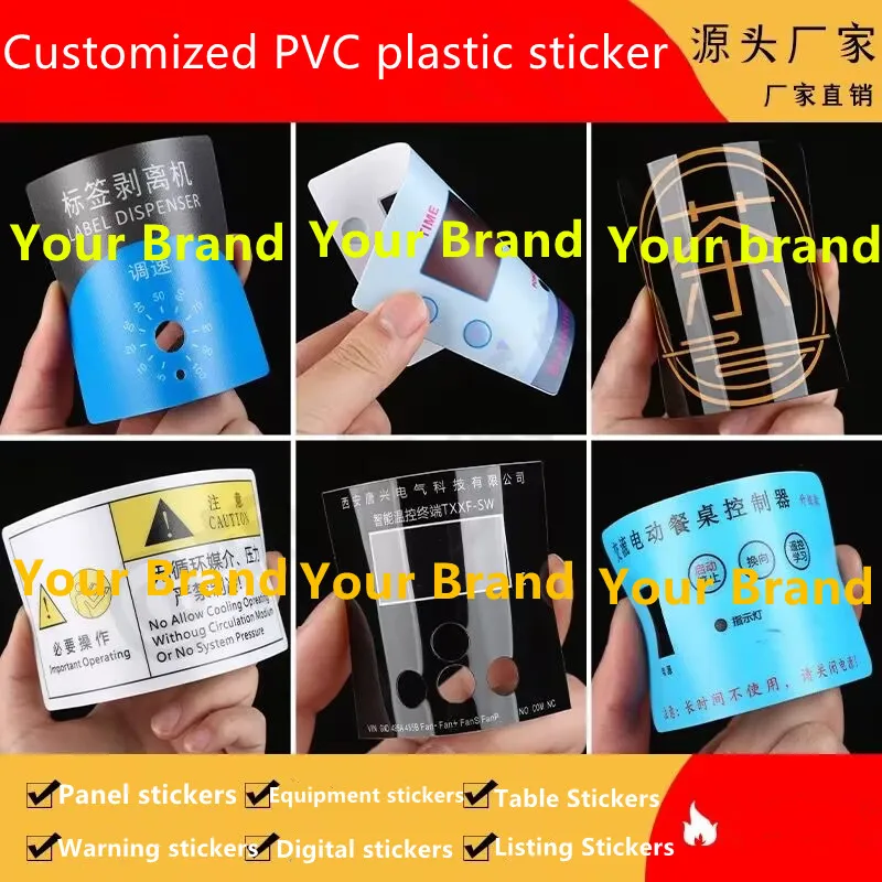 PVC Custom Stickers Personalized Stickers Logo Stickers in Personal Design For Communion Labels Company Logo Gift Packaging