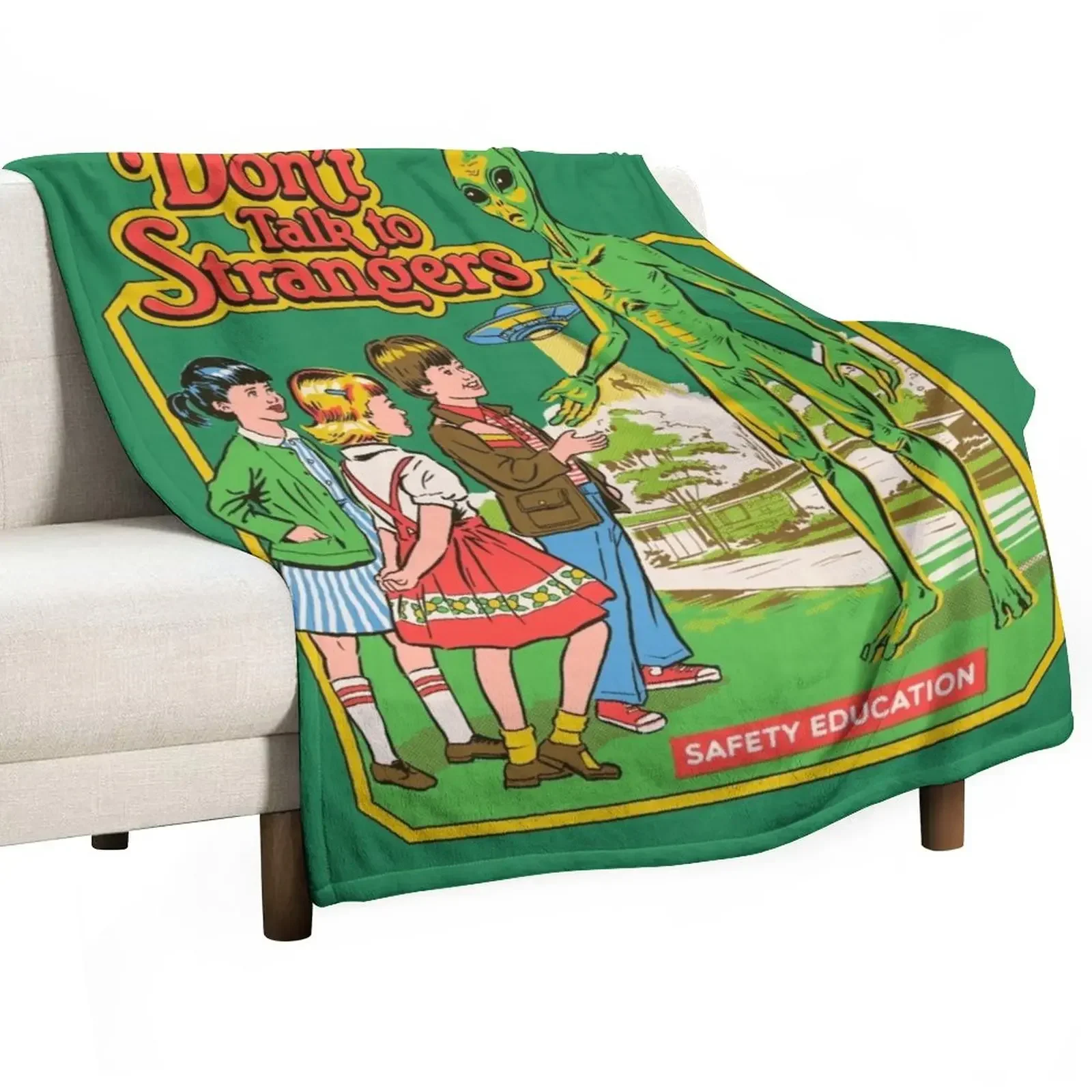 

Don't Talk To Strangers Throw Blanket Bed for sofa halloween Fashion Sofas Blankets