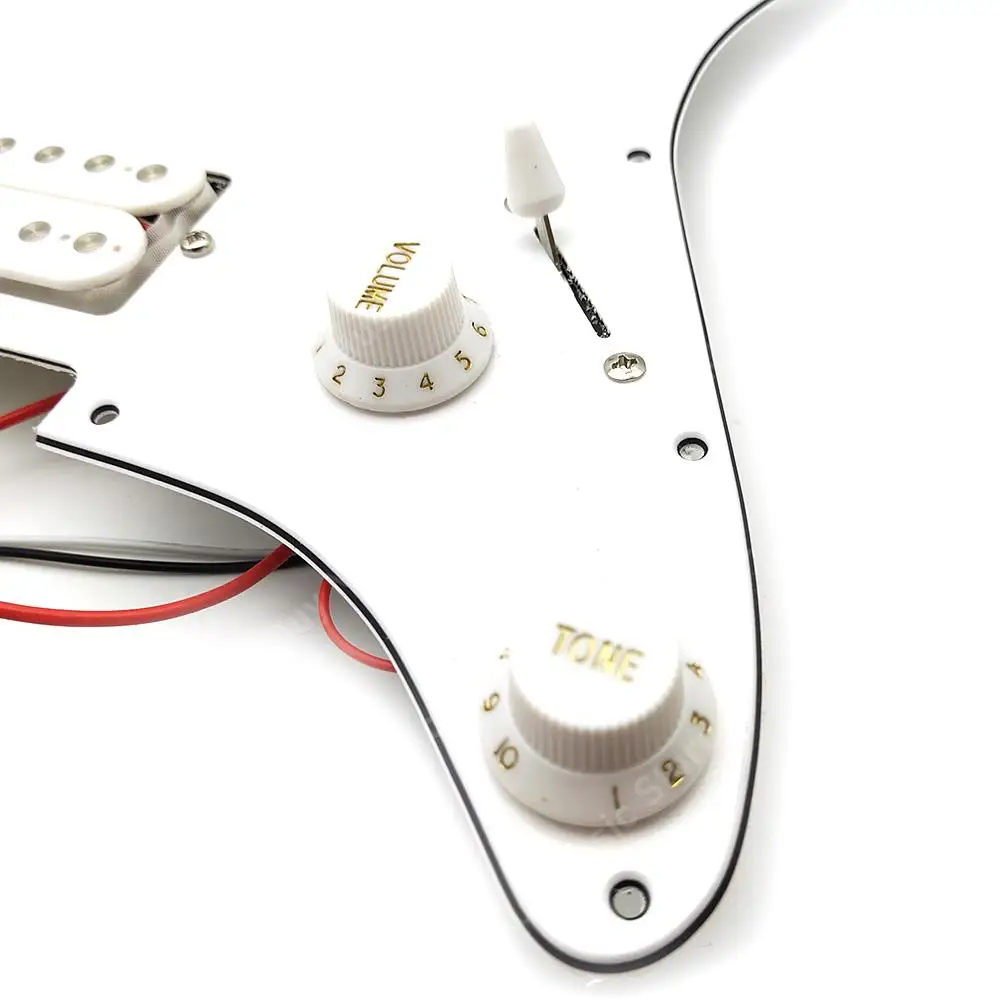 Loaded Prewired HH Pickguard Humbucker Pickup Assembly Set Electric Guitar Accessories White/Black