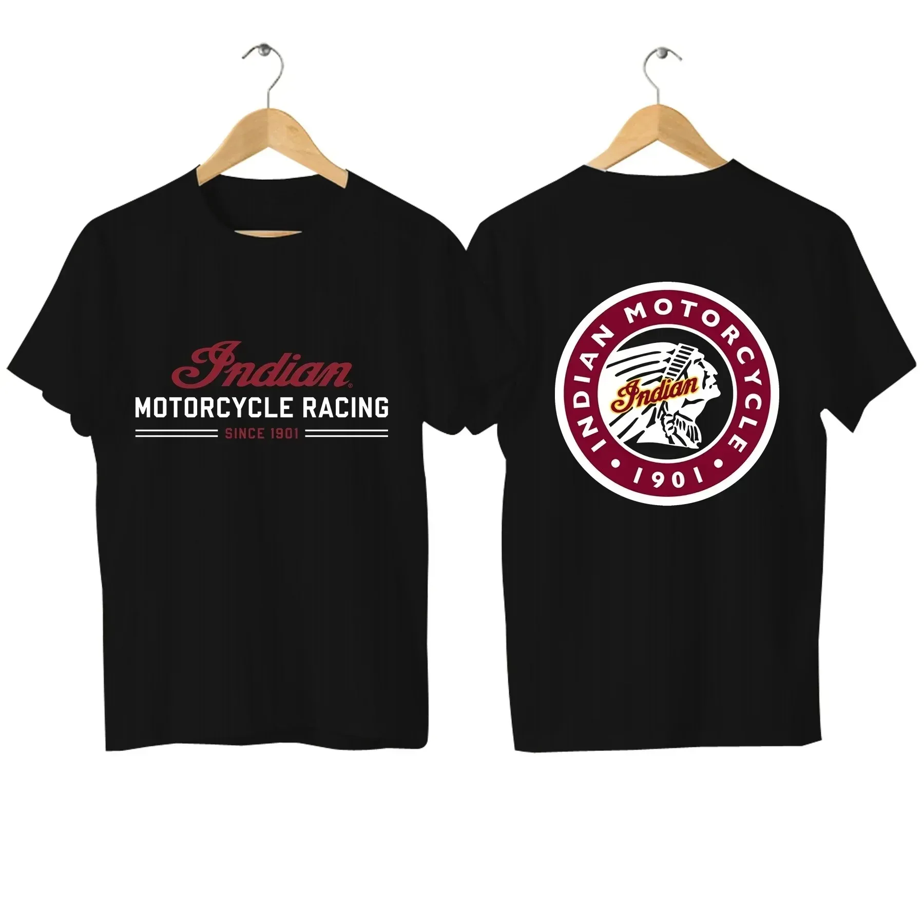 2024 Uomini T Shirt Casual Indiani Moto T-shirt Grafica di Grandi Dimensioni Moto Biker Cafe Racer Chopper Vintage Streetwear S-3XL