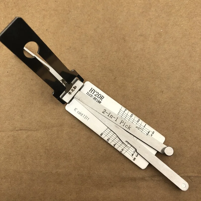 Lishi 2in1 HY20R Original Decoder Lock Pick Tool Locksmiths Tool Car Door Open Tool For Hyundai KIA