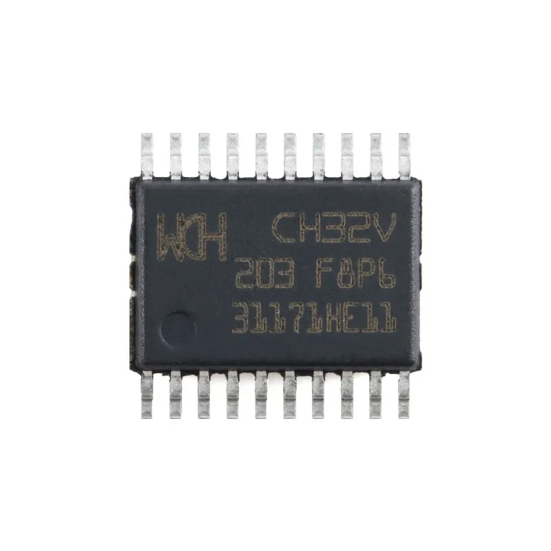 5 pcs Original Genuine CH32V203F8P6 TSSOP-20 RISC-V core 32-bit MCU for industrial control circuit board embedded development