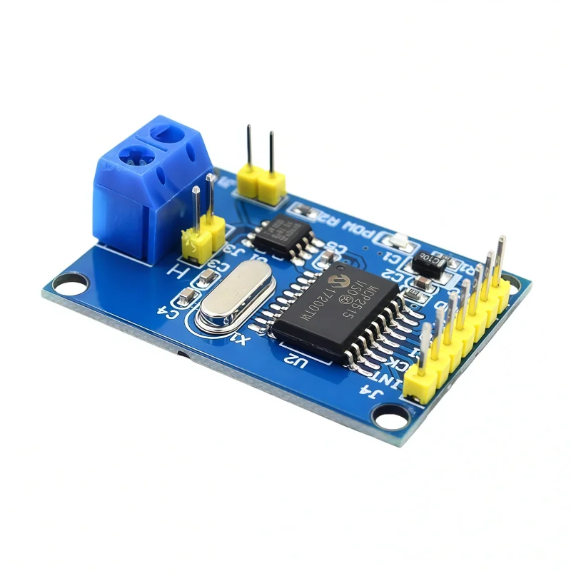 MCP2515 CAN bus module, TJA1050 receiver, SPI protocol, 51 single-chip microcontroller program routine