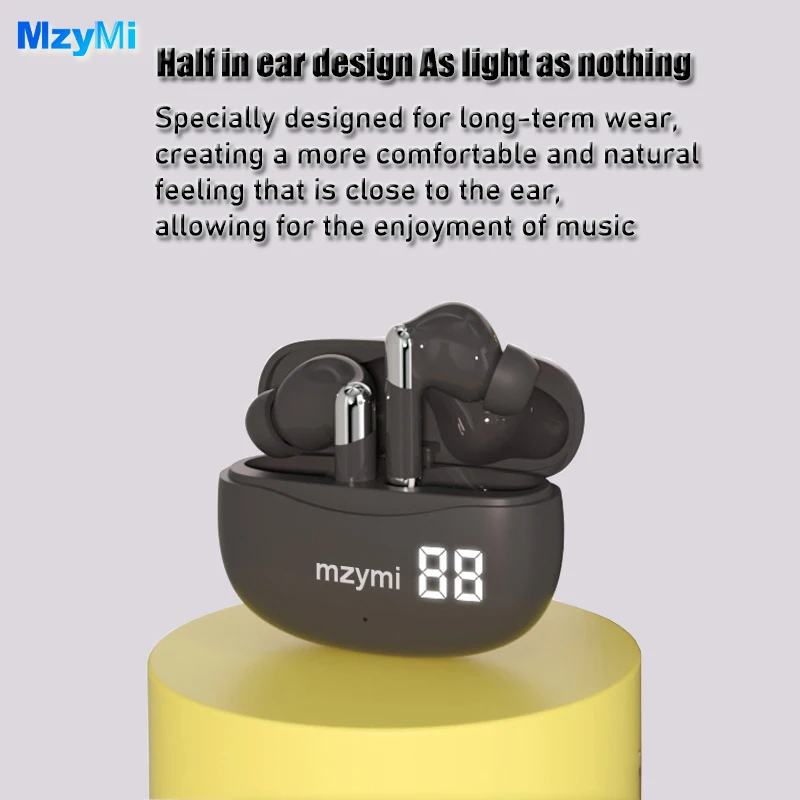 

Mzymi E3B In Ear Wireless Earbuds Bluetooth5.3 ANC+ENC Headphones Touch Control Sport Earphone Active Noise Cancelling Headset