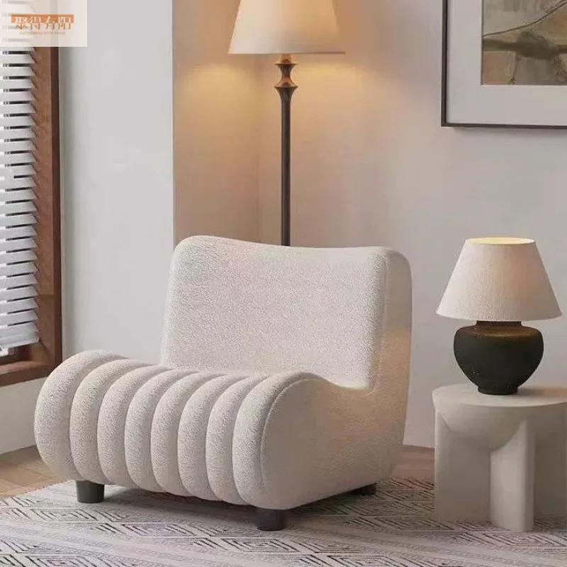 أريكة مفردة جديدة للترفيه وغرفة النوم المنزلية على الإنترنت كرسي أريكة المشاهير أريكة كسولة عتيقة مصممة للشرفة #3