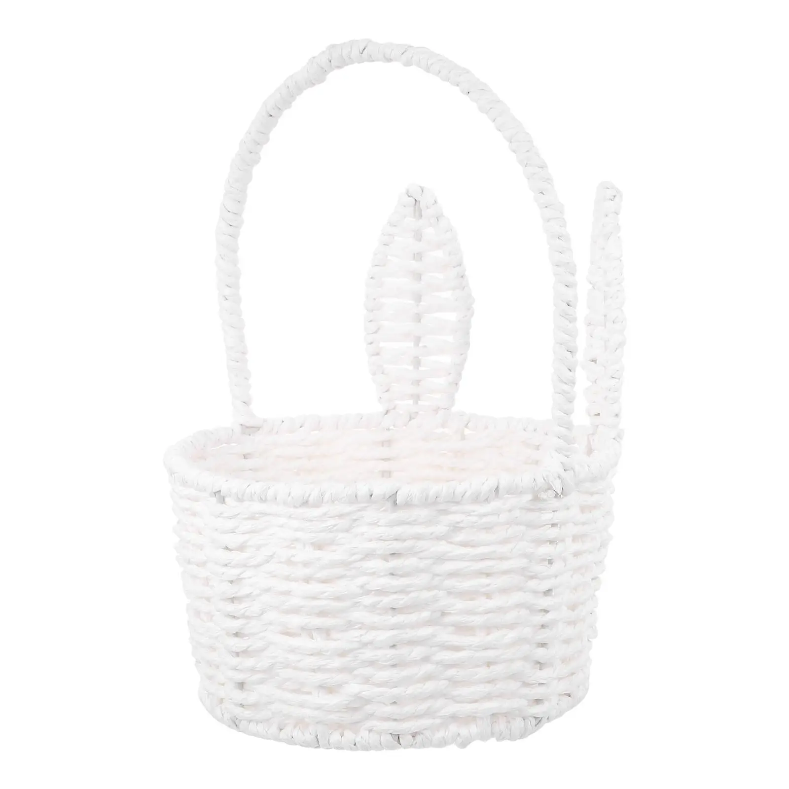 Ears Flower Basket Mini Woven Easter Storage Decorative Paper Rope Handmade Practical Aesthetics Small