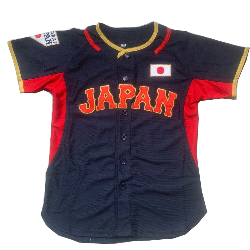 Men Kid\'s Baseball Jersey Japan 16 OHTANI 11 Sewing Embroidery High Quality Sports Outdoor Blue 2023 World WBC Champion New