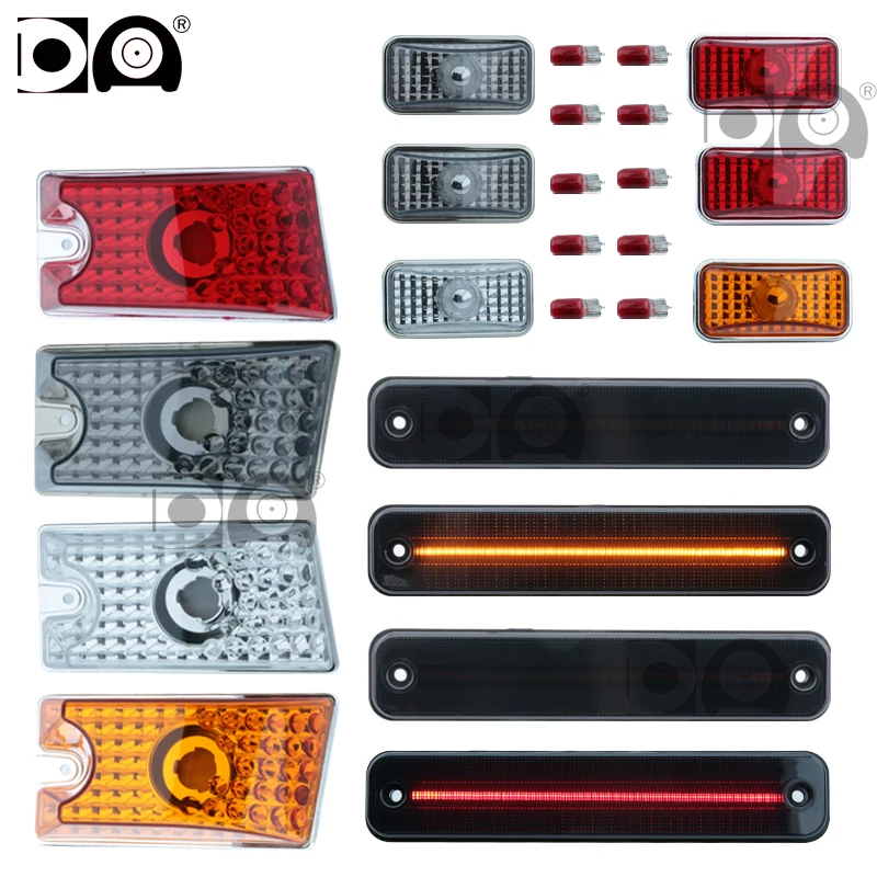 Special  lights For Hummer H2 2003-2009 Red Yellow Wihte Smoked Lens Led Side Marker Lights Cab Roof Marker Running Lights