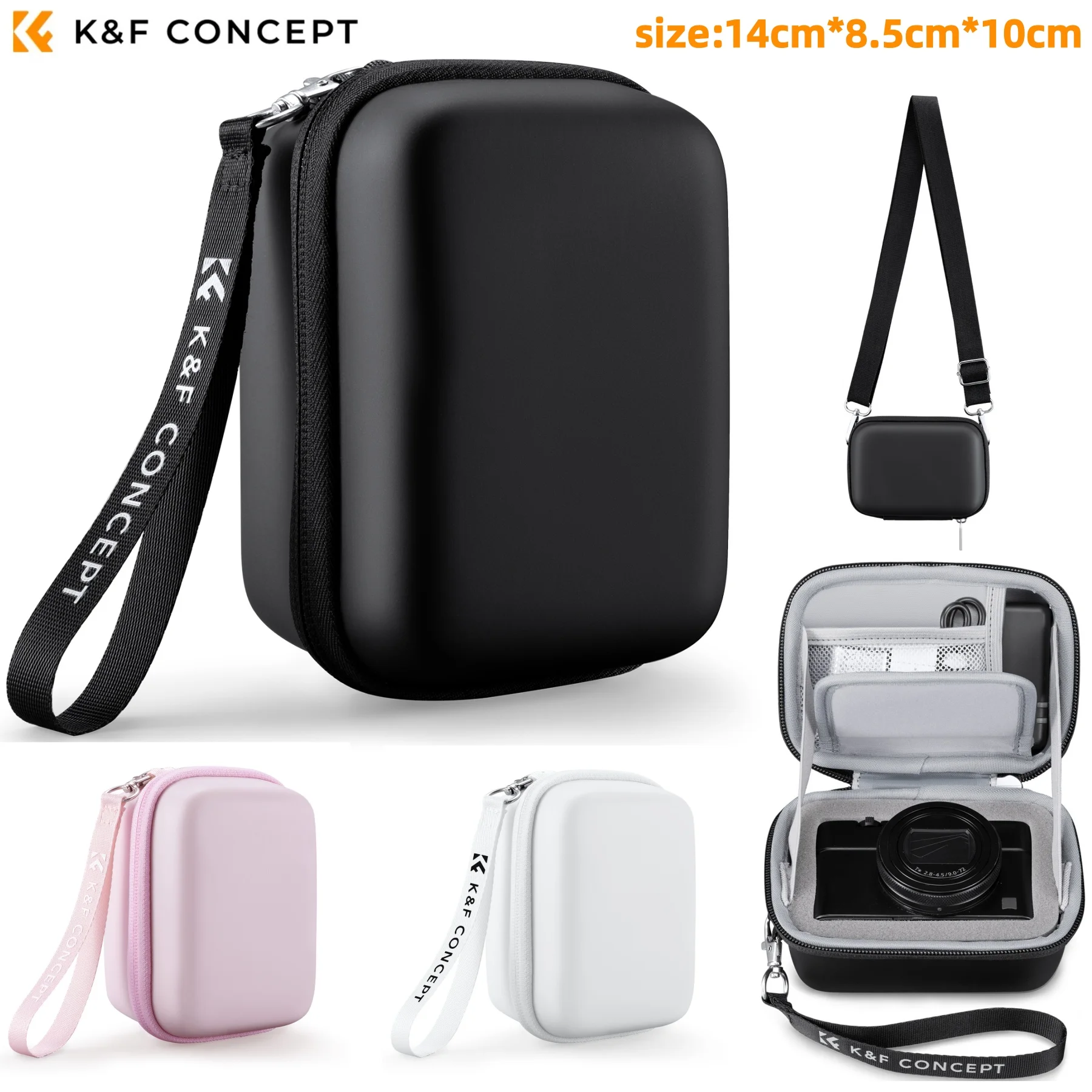 K&F CONCEPT Small Digital Camera Bag Lightweight EVA Handbag for Canon PowerShot Sony Leica Lumix DSLR Camera Protective Case