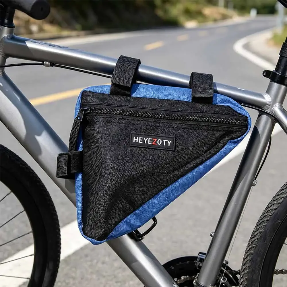 Polyester Bicycle Triangle Bag Storage Ultra-light Bike Beam Hanging Bag Large Capacity Portable Saddle Frame Pouch