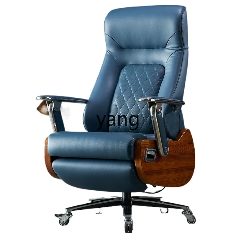 

Lmm reclining leather office chair business computer chair home comfort modern simple light luxury