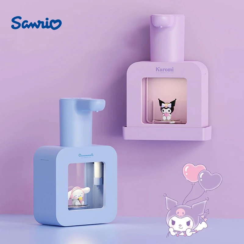 Kawaii Sanrio Cinnamoroll Cartoon Usb Charging Automatic Induction Foam Hand Sanitizer Machine Soap Dispenser Daily Necessities