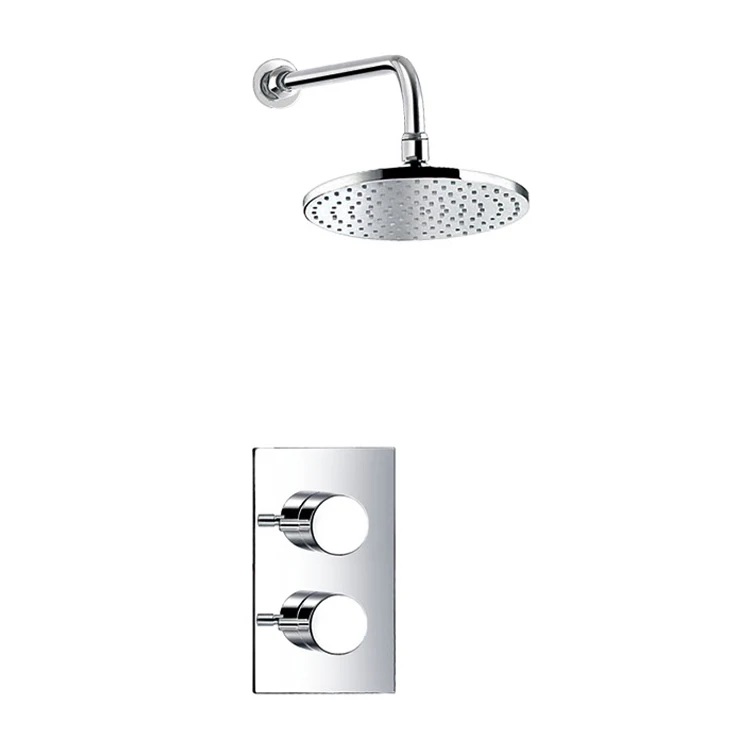 

High Quality Commercial Brass Thermostatic Rainfall Shower Mixer Eco-Friendly Single/Dual Outlet WRAS Bathroom Faucet Accessory