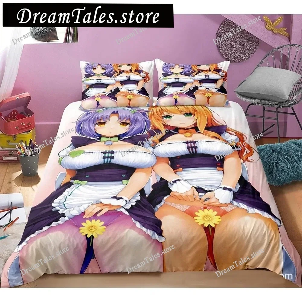 

Home Textile Cartoons Cat Maid Pattern NEKOPARA Cover Duvet Cover Pillow Case Boy Girl Bedding Set King Queen Twin Size