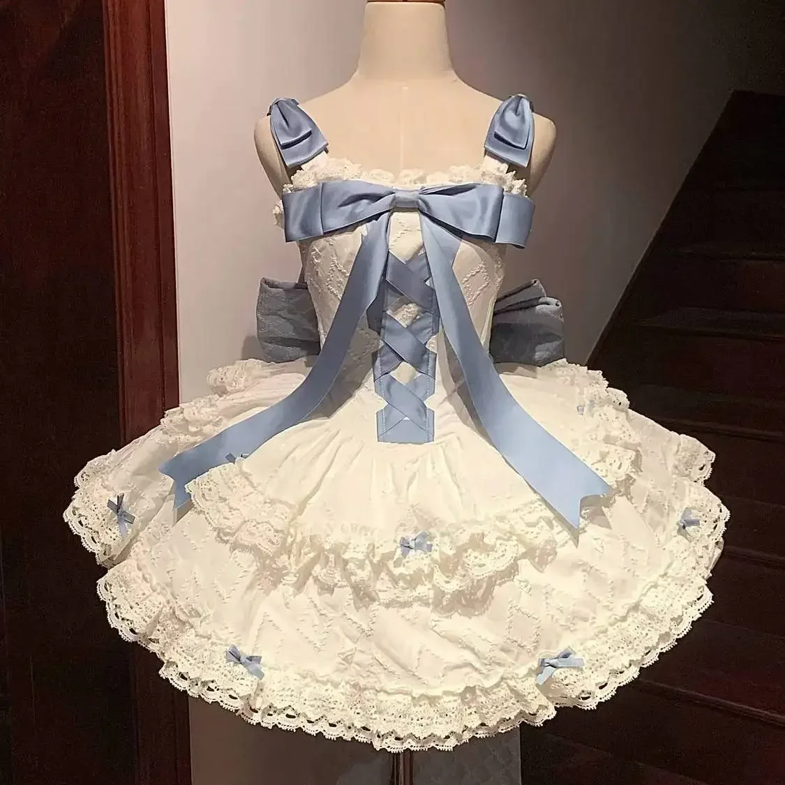 Coalfell Original Design First Love Ribbon Gorgeous Lolita Pomeranian Dress Elegant High Set Dress