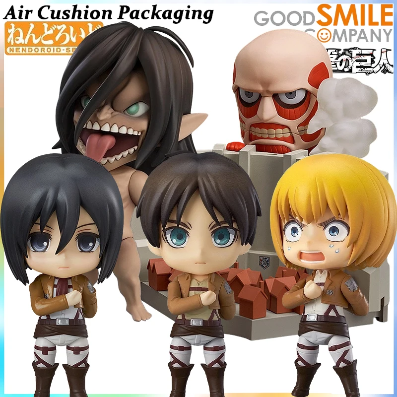 

GSC Genuine Nendoroid Series Attacking Giants Colossal Titan Mikasa Ackerman Eren Jaeger Armin Harlert Action Figures Model Toy