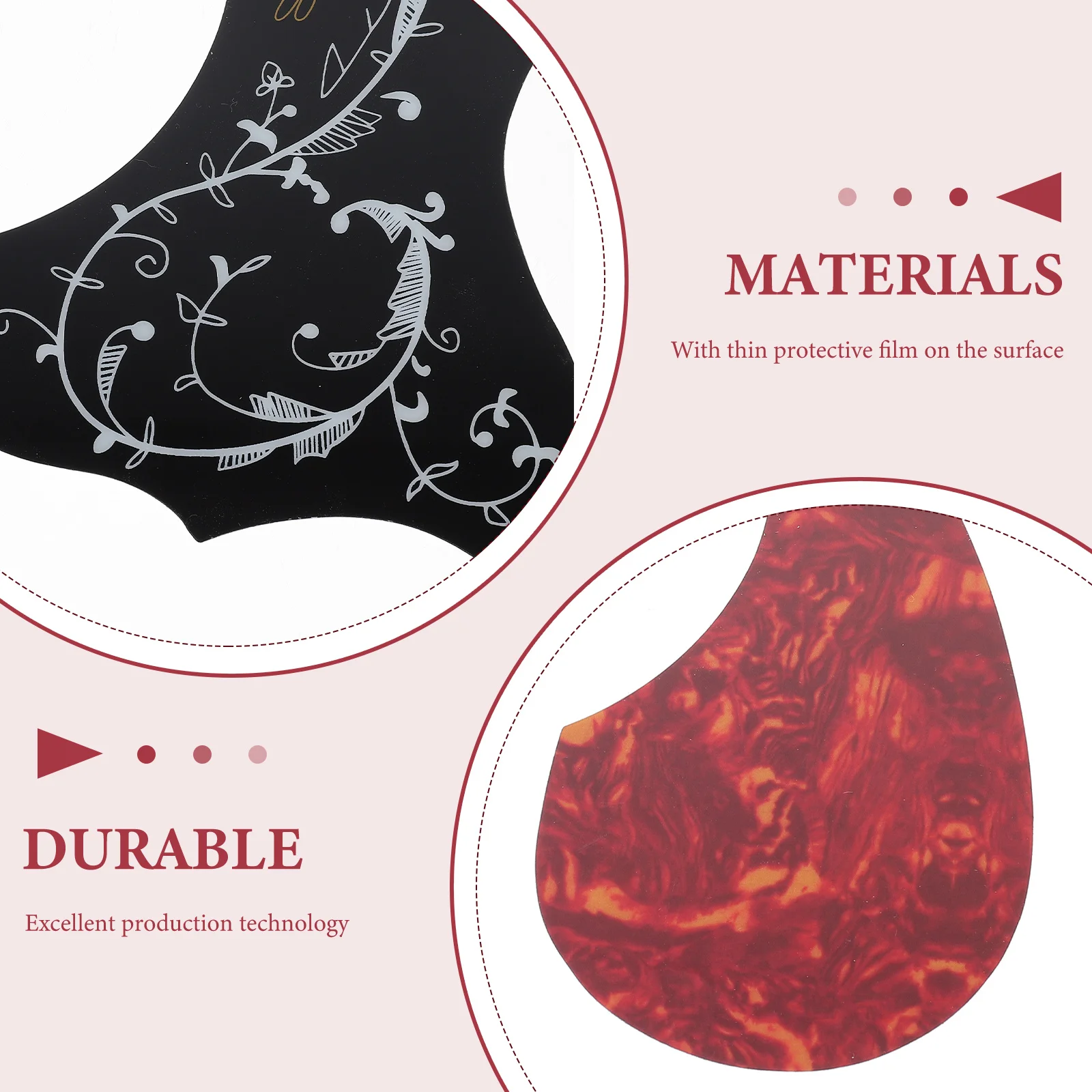 

5pcs Pickguards Durable Scratch Resistant Guard Boards For Folk Acoustic Replacement Parts Protective Plates Anti