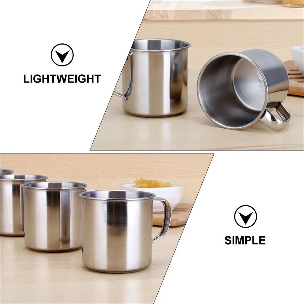 

6 Pcs Outdoor Stainless Steel Children's Drinking Cup Coffee Mug with Water Espresso Cups