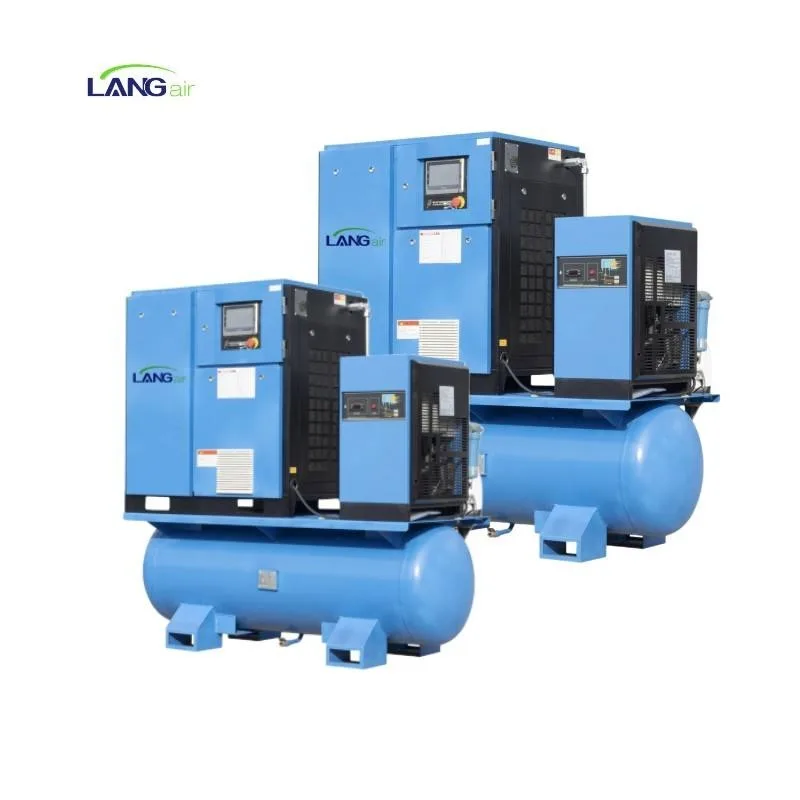 

Langair 15kw 20HP 11kw 14HP Integrated Unit Screw Air Compressor with Receiver Dryer and Air Tank