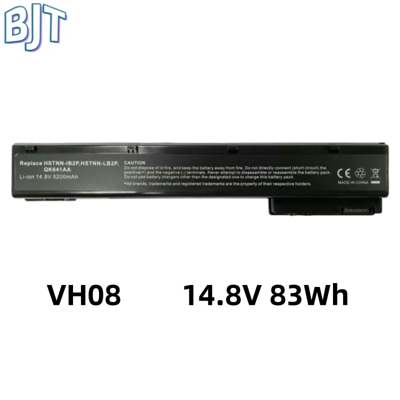 

New VH08 VH08XL Battery Laptop For HP EliteBook 8560w 8570w 8760w 8770w HSTNN-LB2Q HSTNN-IB2P HSTNN-LB2P 632425-001 14.8V 83Wh