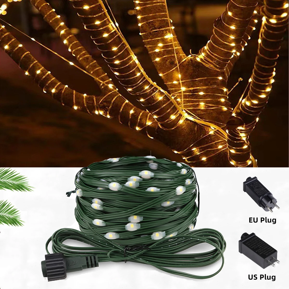 

Holiday Celebration Decorative Lights String 10m-100m Wedding Garland Fairy Light Chain Outdoor Waterproof Lawn Tree Lamp Gift