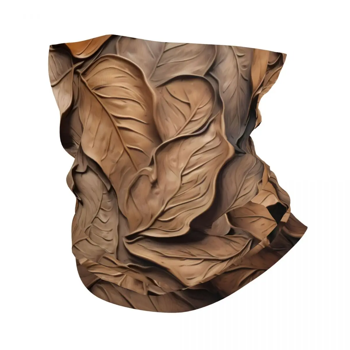 Carved Pattern Scarf Neckerchief Neck Face Mask Polyester