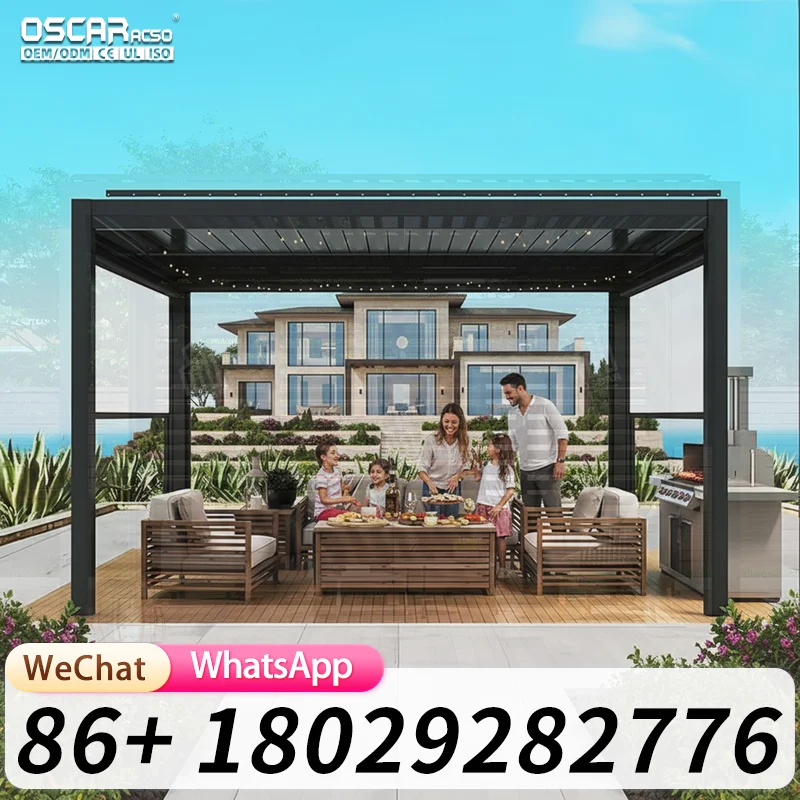 Patio Enclosure Exterior Backyard Aluminum Prefabricated Winter Garden Greenhouse Outdoor Prefab Sun Glass House Pergola Villa Y