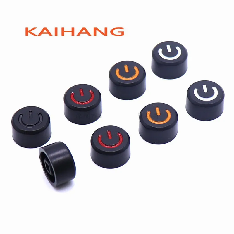 100 Plastic button cap tact Switch Power switch button cap Self-locking switch cap diameter 15MM height 8.5MM aperture 3.2MM