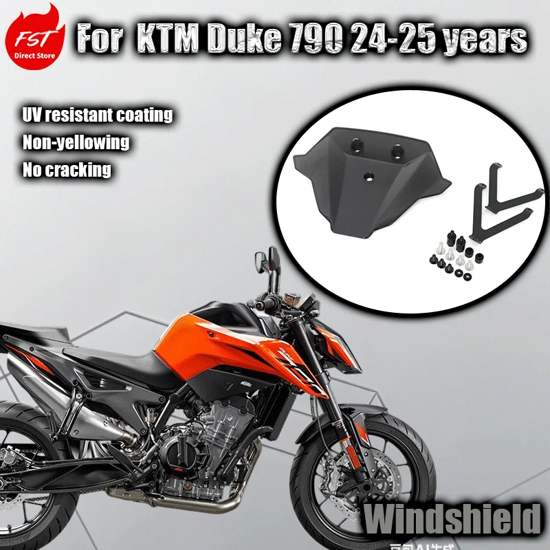 

For Suitable for KTM DUKE 790 24-25 year old front windshield spoiler instrument panel cover and windshield modification