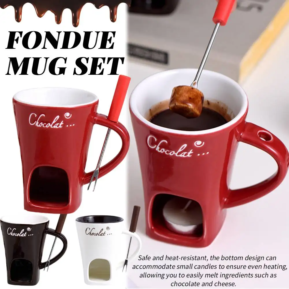 

Чашка-свеча, набор горшков для фондю, шоколадное мороженое, плавящаяся керамическая кружка с вилкой, подогрев еды, керамическая кружка на День святого Валентина и свадьбу