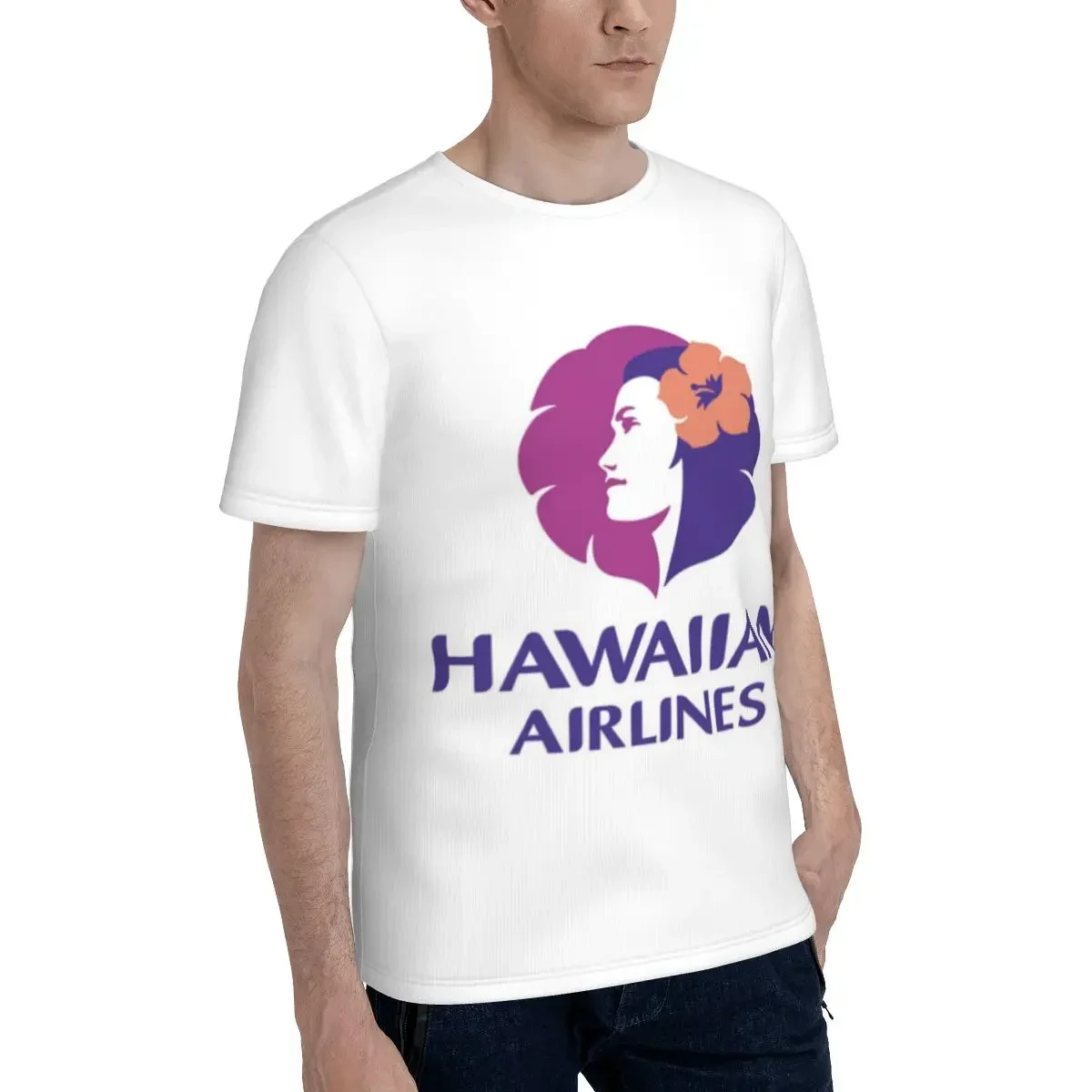 Hawaiian Airlines Herc Travel End Of Southern Summer Sale T-Shirt for Men polyester T Shirts Men's Short Sleeve O-Neck