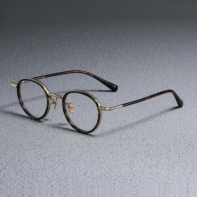 Top Quality Retro Round Men's Eyewear Vintage Titanium Acetate Optical Eyeglasses Women Japanese Handmade Myopia Glasses Frame