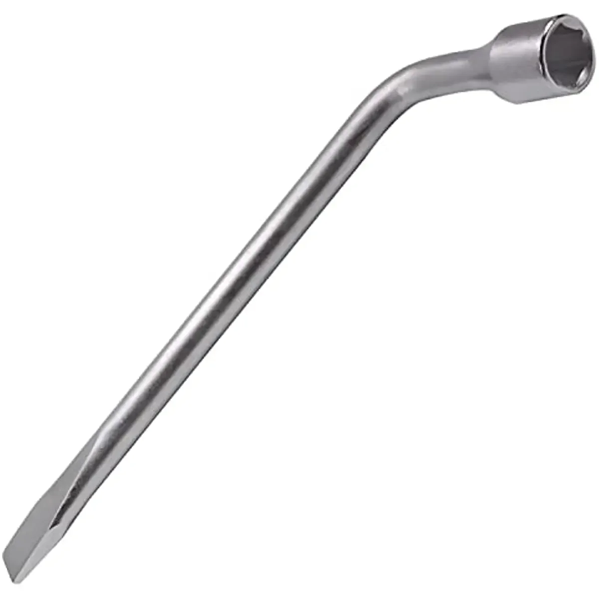 

Car Spare Tire Lug Wrench - L type Hexagonal Head 17/19/21mm Slotted End Socket Repair Tool, Standard Tire Wrench Rachet Tool
