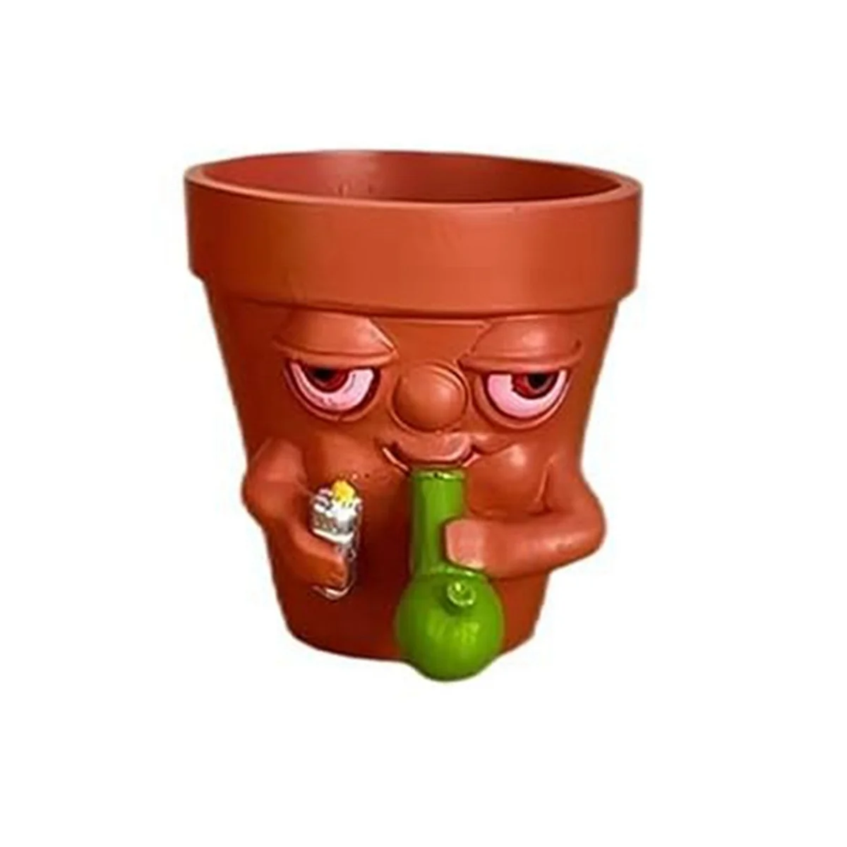 

Smoking Pot Growers,Artificial Resin Mini Plant Pots, Indoor Plant Pots, Unique Plant Pots Indoor Plants, Desks,Family C