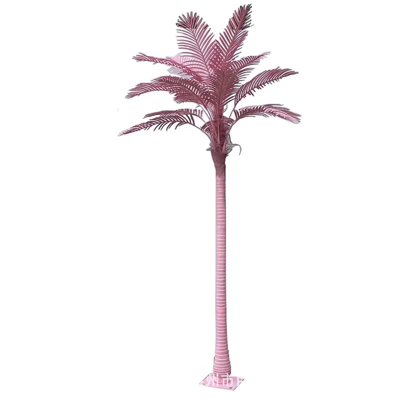 Simulated pink coconut tree Nordic style artificial landscape decoration ornament