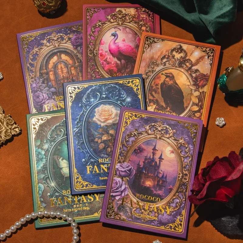 30 Lenzuola Materiale Carta Rococò Pavone Farfalla Luce di Luna Blu Riviste Fiore Rosa Castello Amore Scrittura Scrapbook 177*115MM