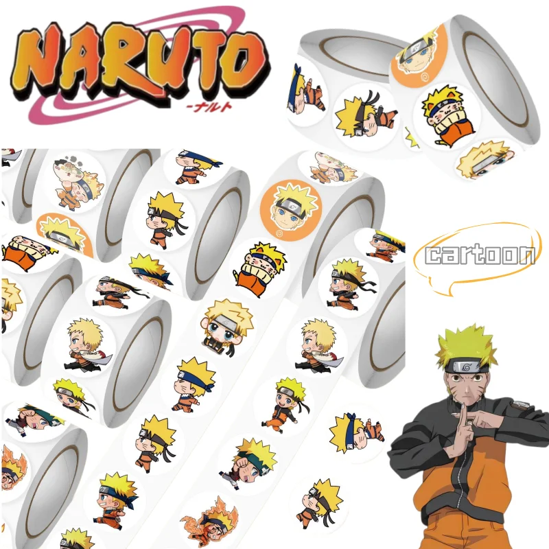 Pegatinas de Naruto, Sasuke Uchiha y Uzumaki Naruto, pegatinas de dibujos animados a la moda con un alto valor estético para decoración de diarios DIY