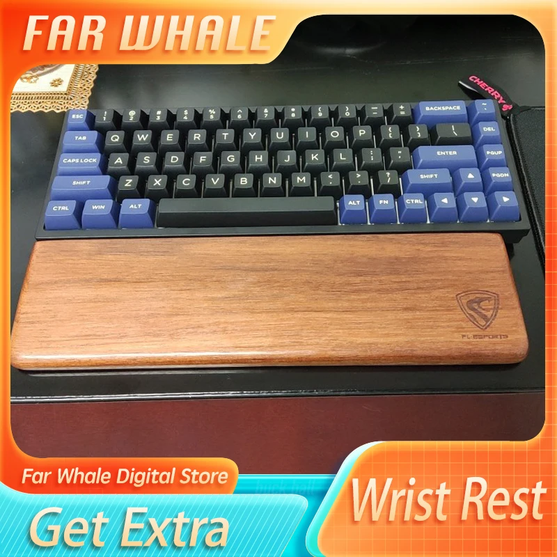 Solid Wood Keyboard Wrist Rest Rosewood Hand Rest For 68 Keys 98 Keys Customization Mechanical Keyboard Pc Gamer Accessories